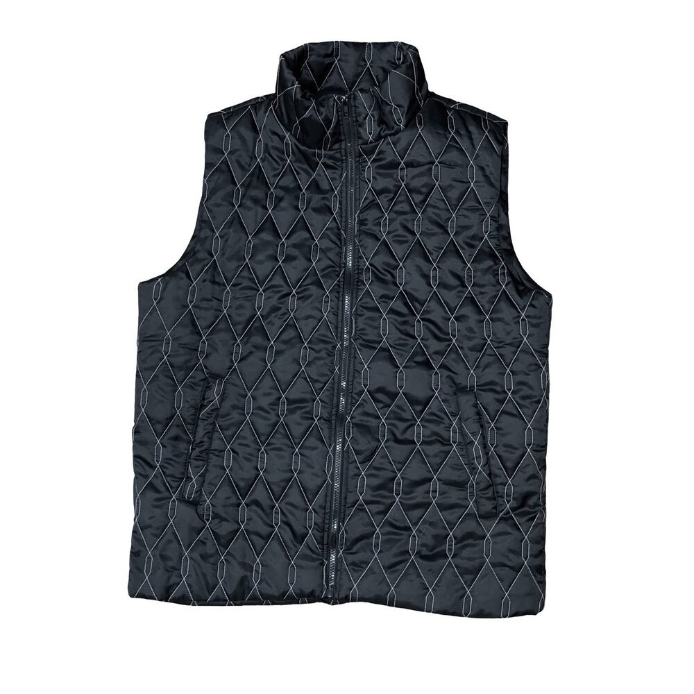 Black Lightweight Quilted Vest Size L